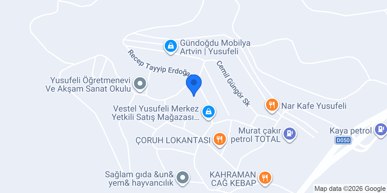 Yusufeli Askerlik Şubesi konumu