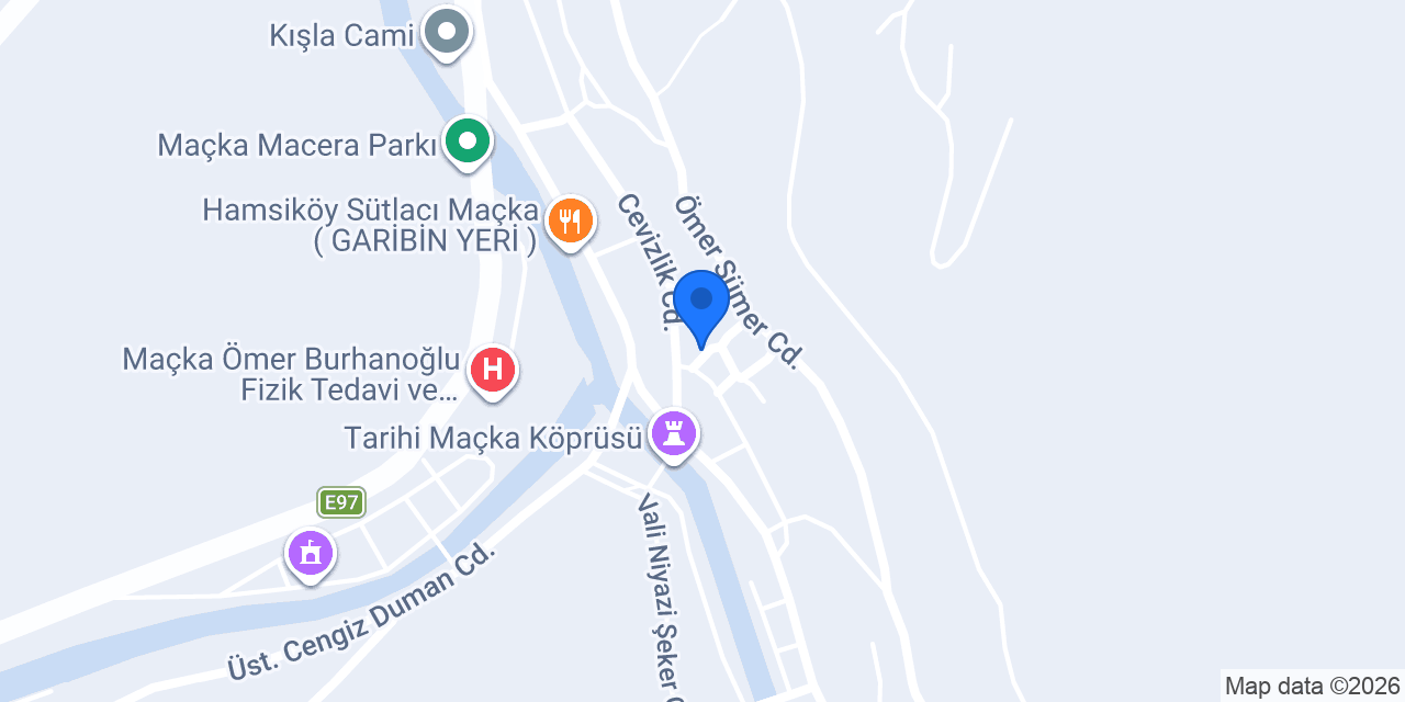 Maçka Merkez Camii konumu