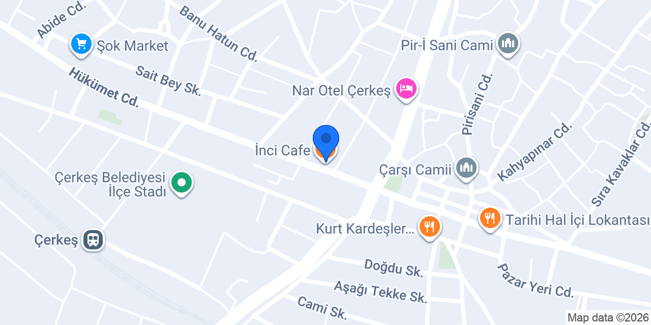 İnci Cafe konumu