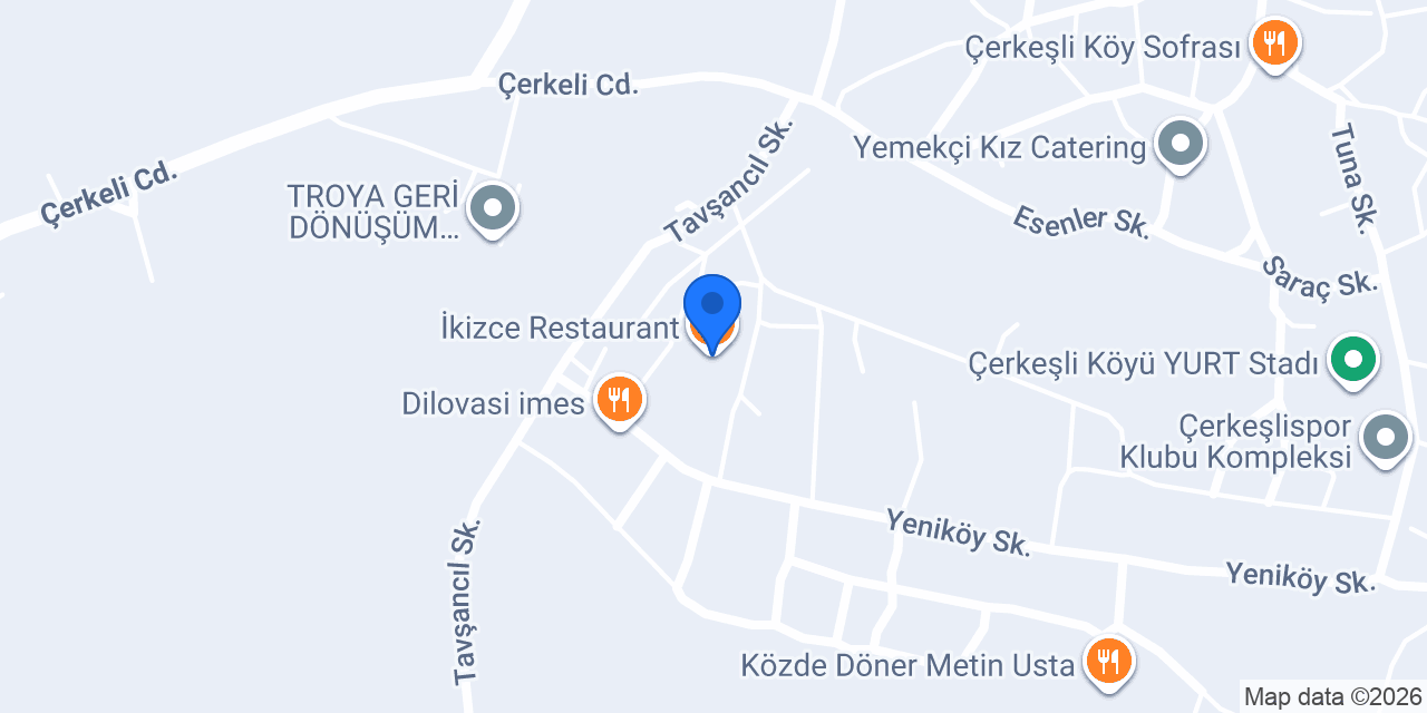 İkizce Restaurant konumu