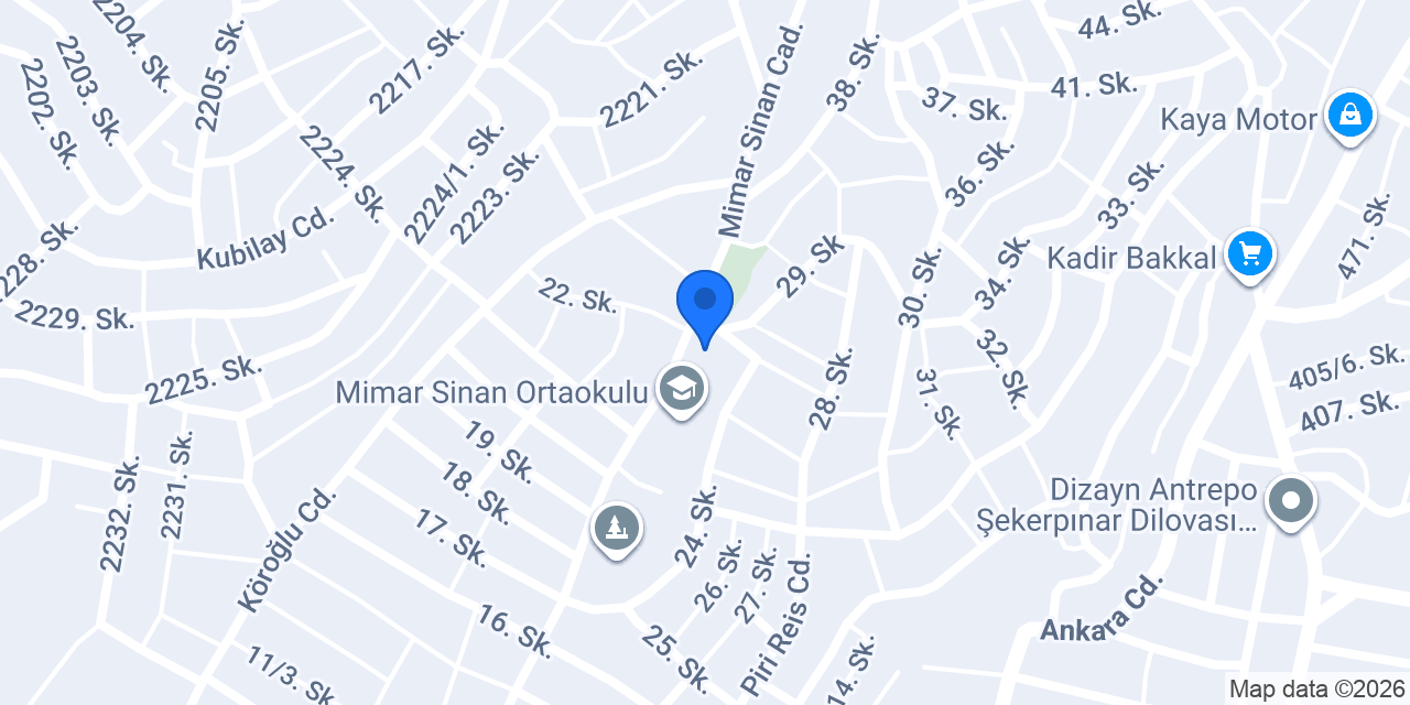 Mimar Sinan İlkokulu konumu