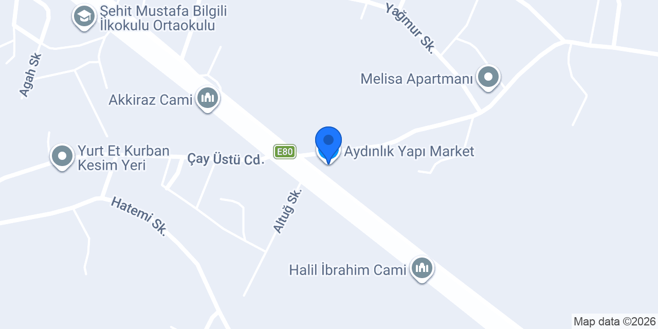 Aydınlık Yapı Market konumu