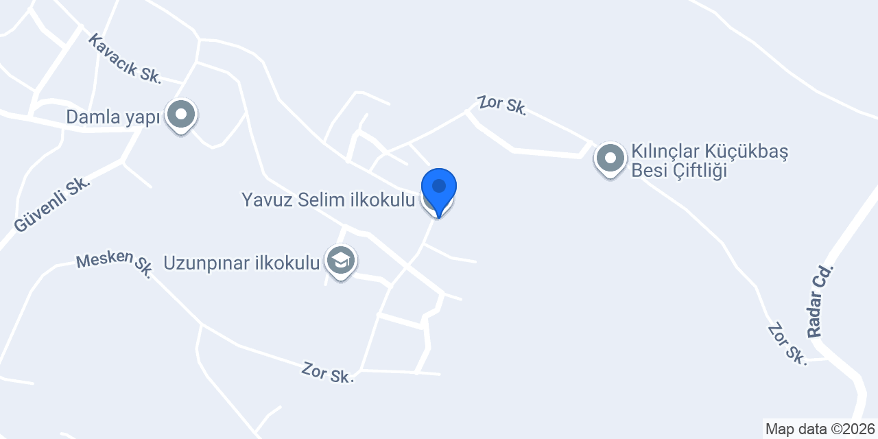 Yavuz Selim ilkokulu konumu