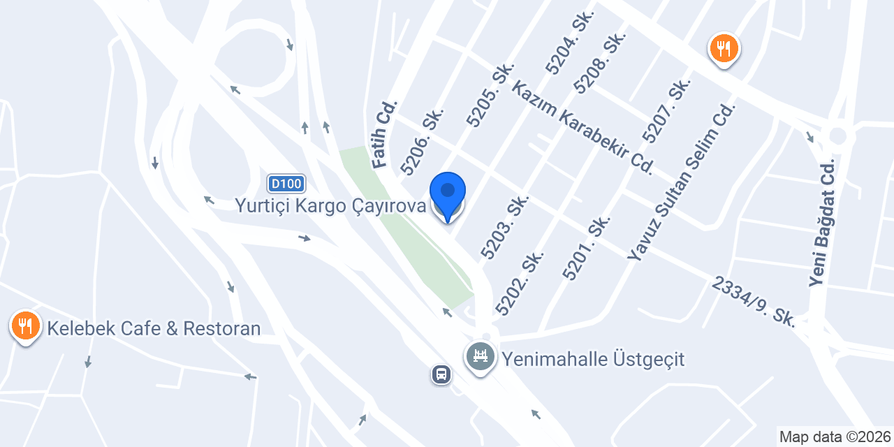 Yurtiçi Kargo Çayırova konumu