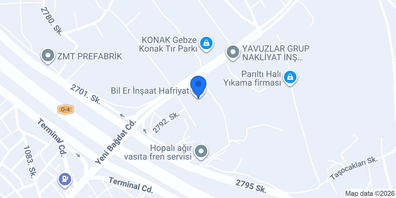 Bil Er İnşaat Hafriyat konumu