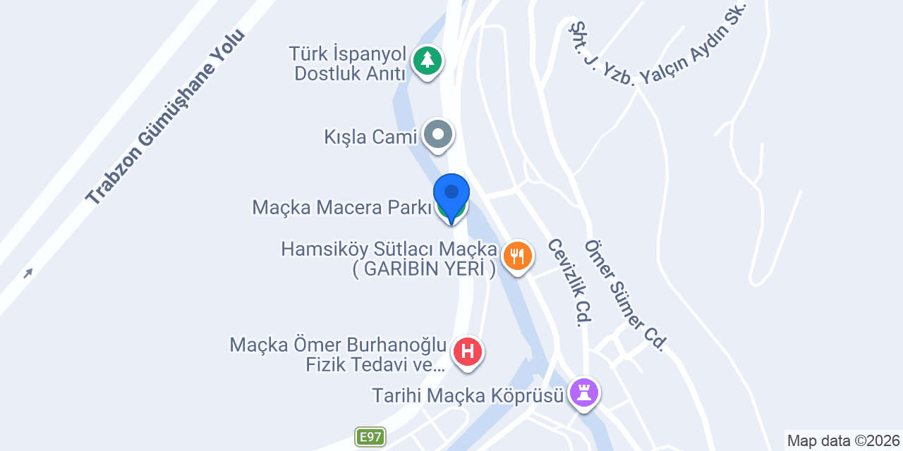 Maçka Macera Parkı konumu
