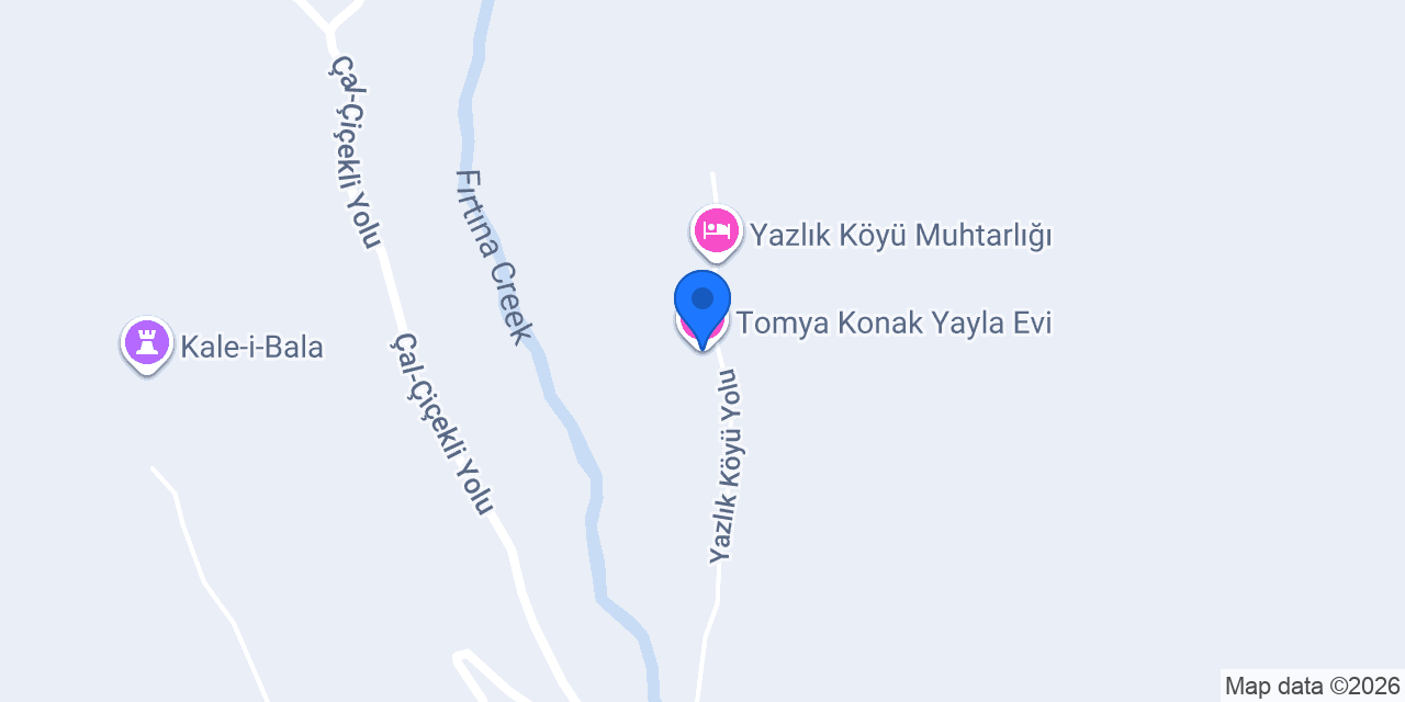 Tomya Konak Yayla Evi konumu