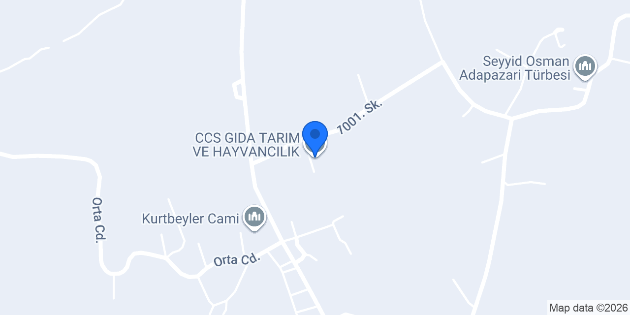 CCS GIDA TARIM VE HAYVANCILIK konumu