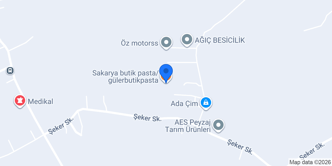 Sakarya butik pasta/gülerbutikpasta konumu