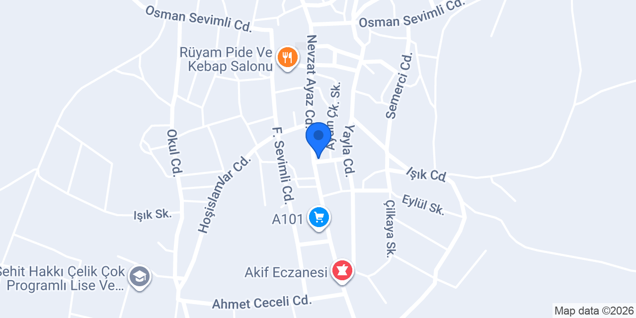 Günay Yapı Market konumu