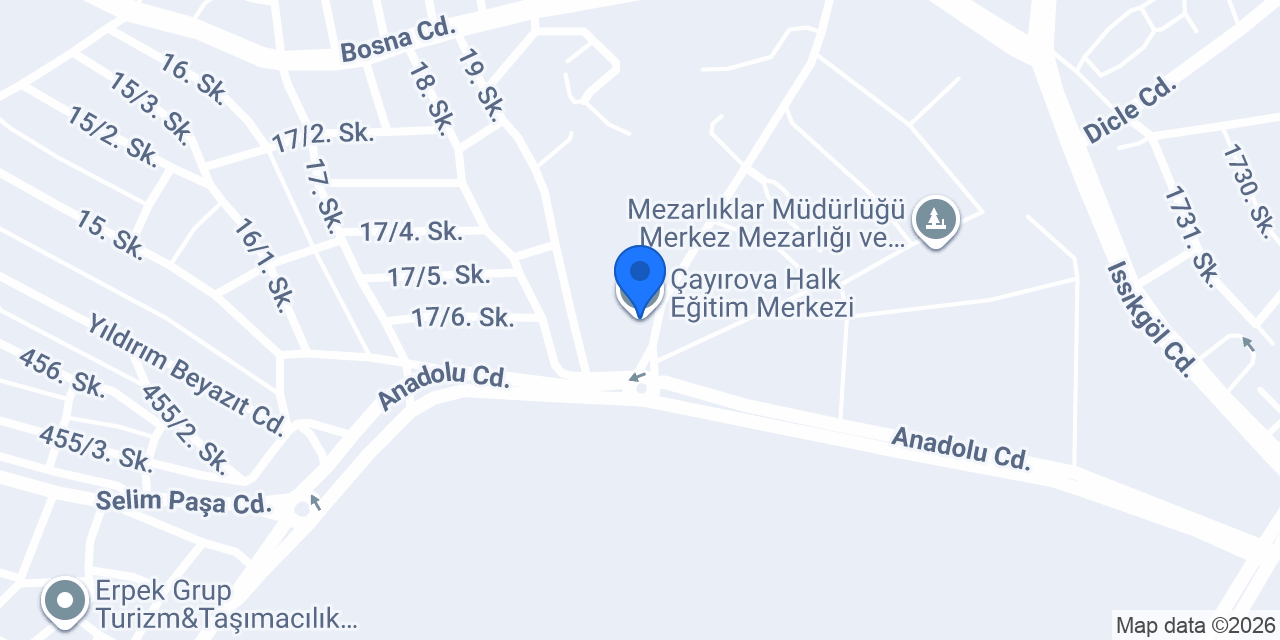 Çayırova Halk Eğitim Merkezi konumu