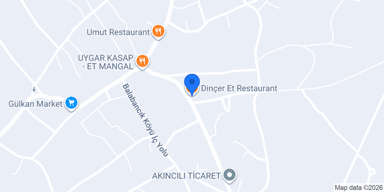 Dinçer Et Restaurant konumu