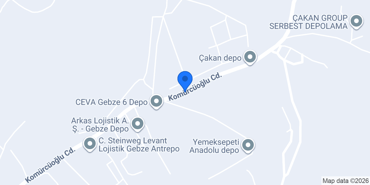 Gebze Warehouse konumu