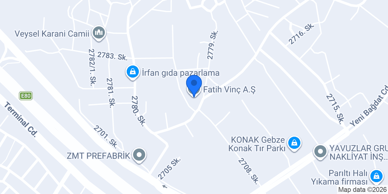 Fatih Vinç A.Ş. konumu