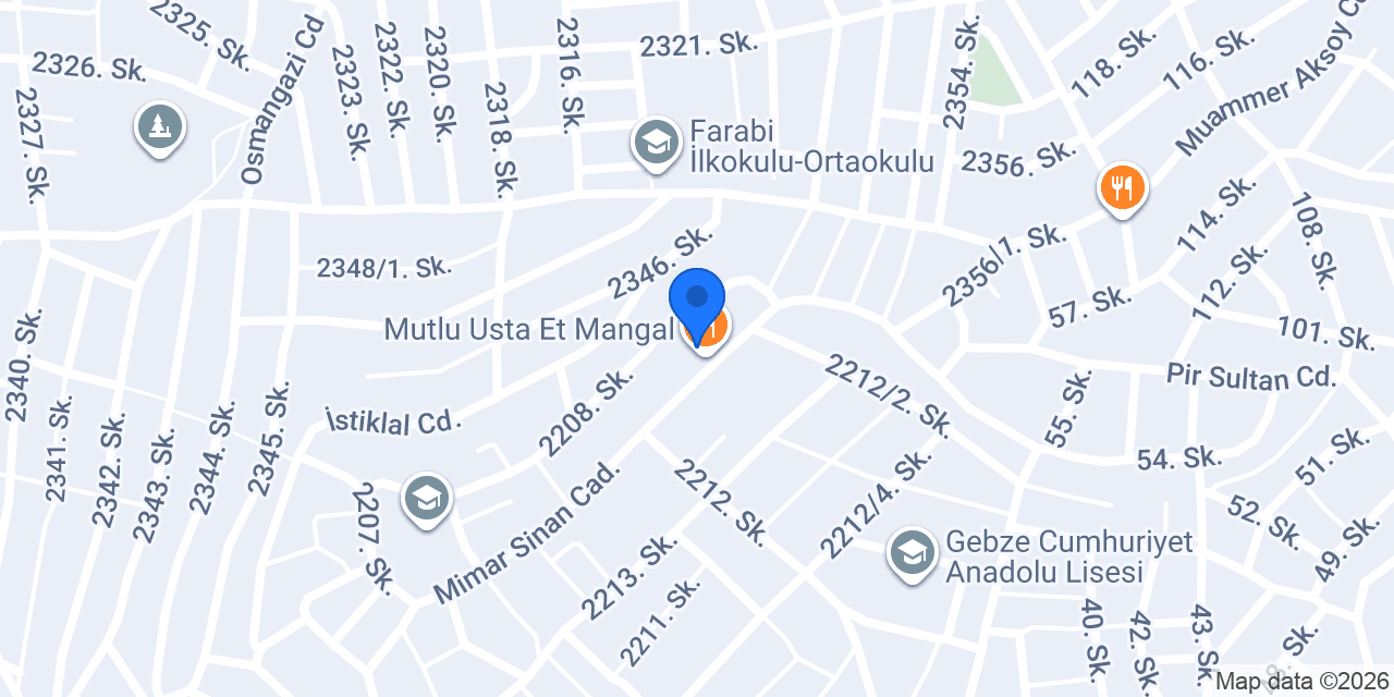 Mutlu Usta Et Mangal konumu