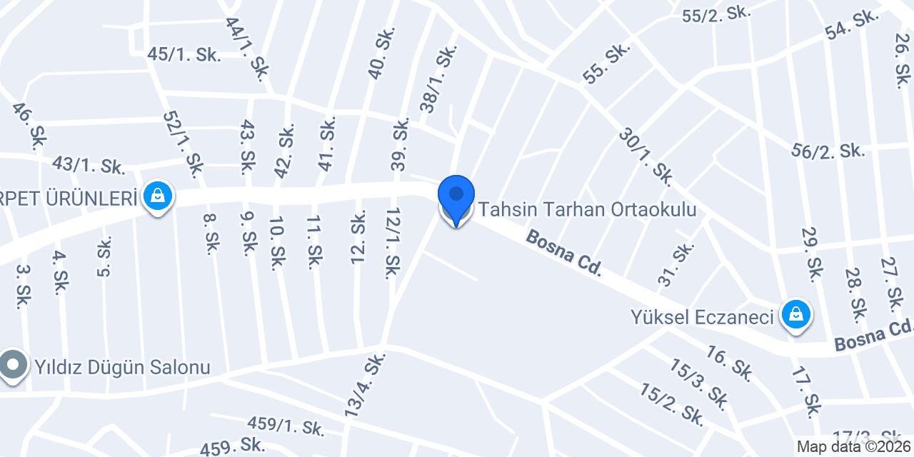 Tahsin Tarhan Ortaokulu konumu