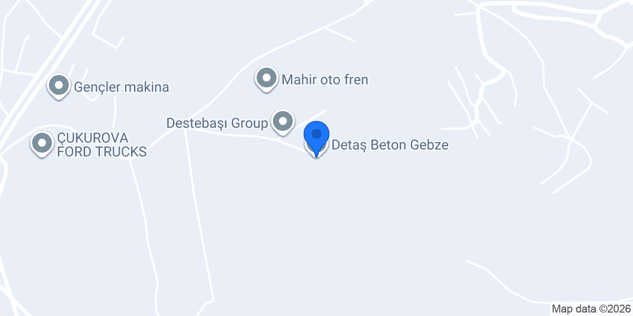 Detaş Beton Gebze konumu