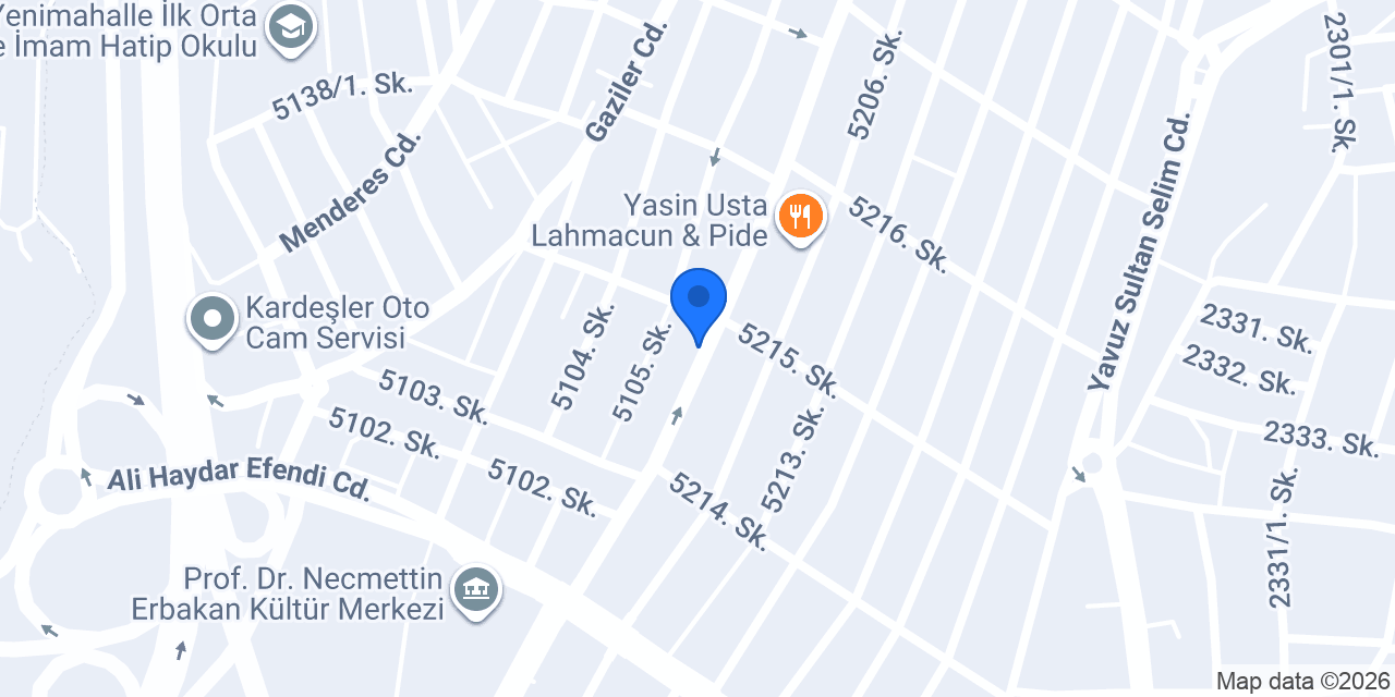 Akat Sürücü Kursu konumu