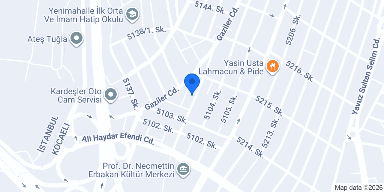 Inci Akü konumu