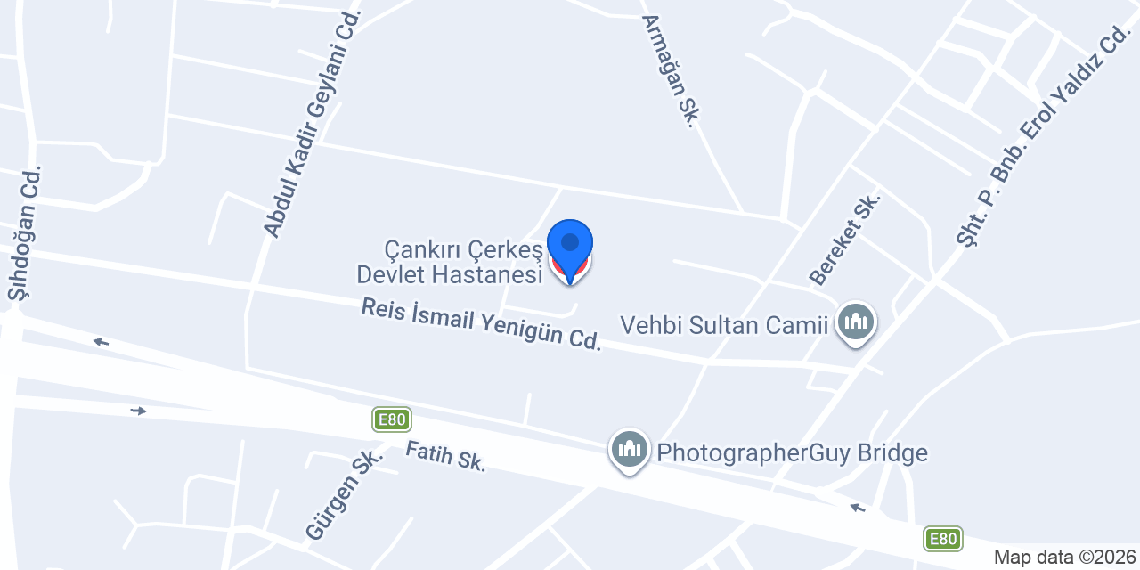 Çankırı Çerkeş Devlet Hastanesi konumu