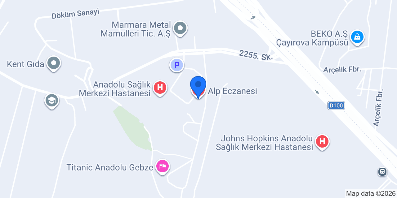 Alp Eczanesi konumu
