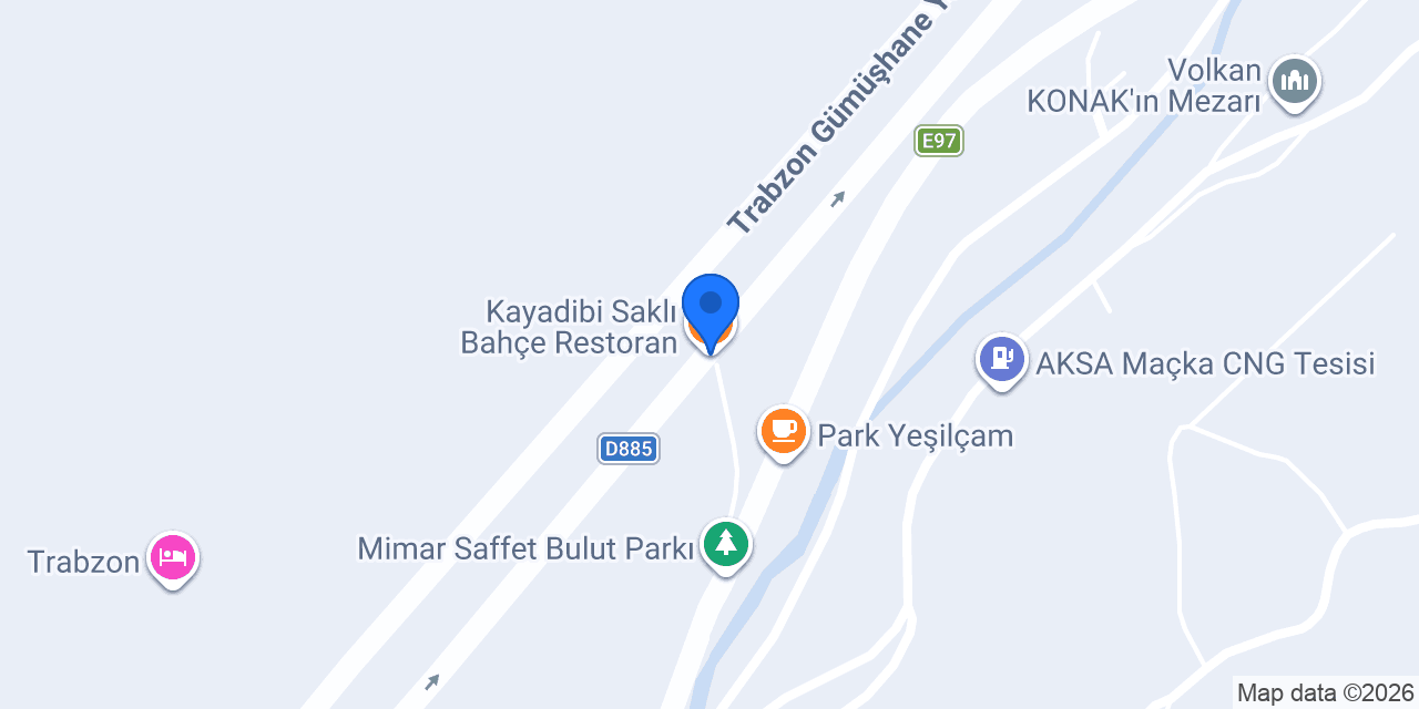 Kayadibi Saklı Bahçe Restoran konumu