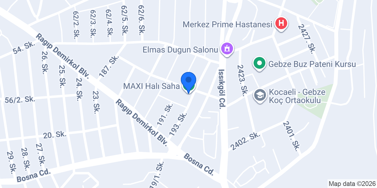 MAXI Halı Saha konumu