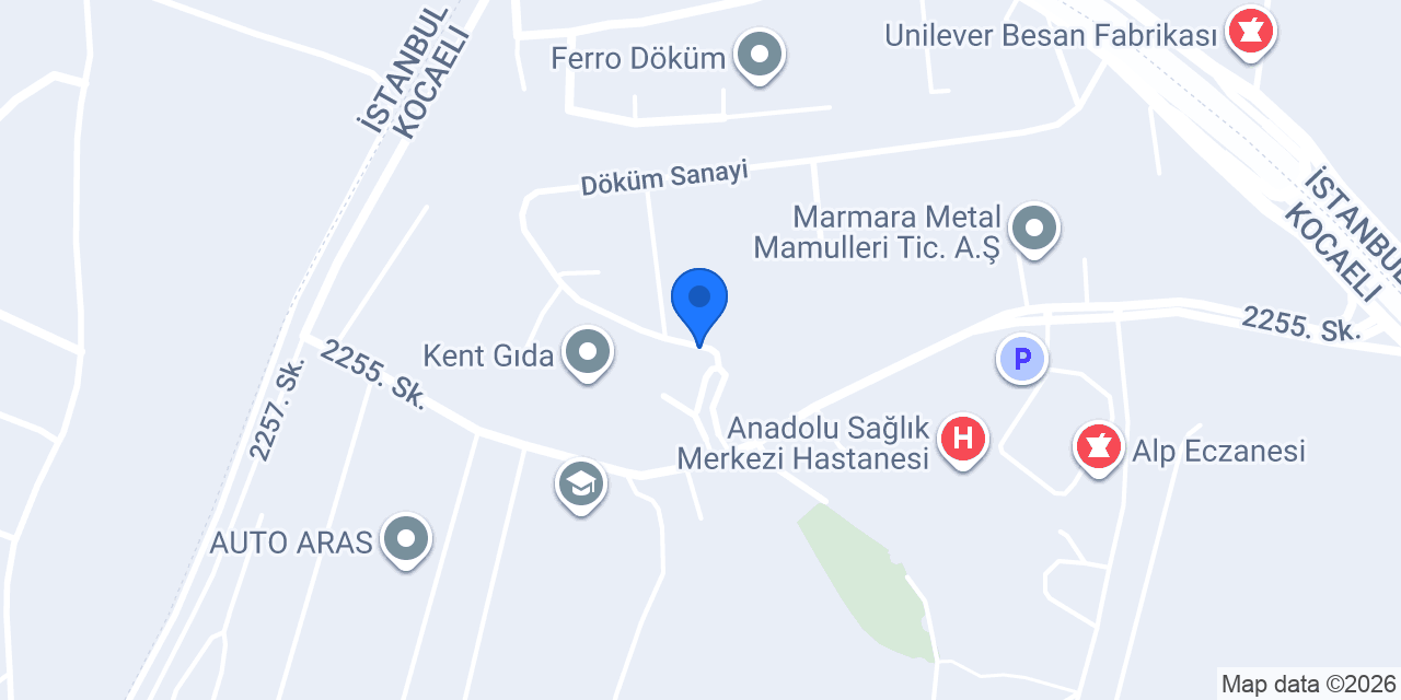Mondelez Gebze Fabrika konumu