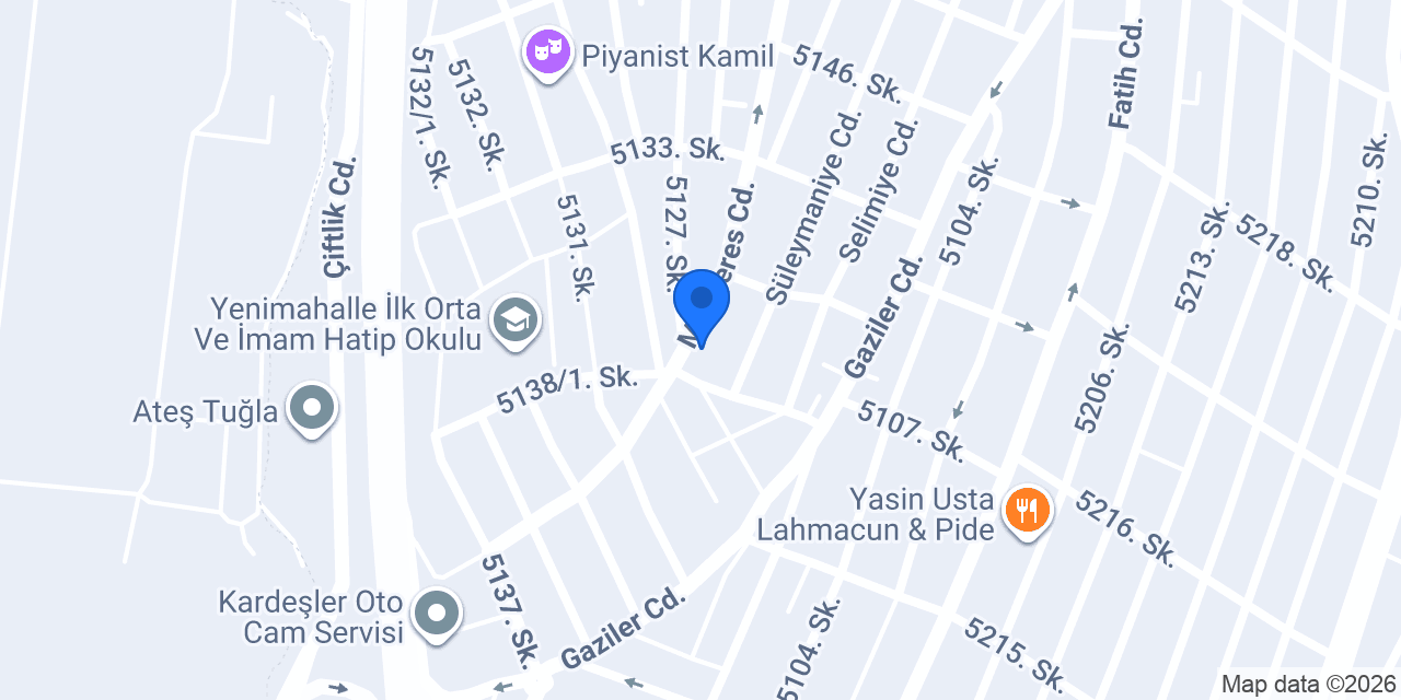 Odacılar Mobilya konumu