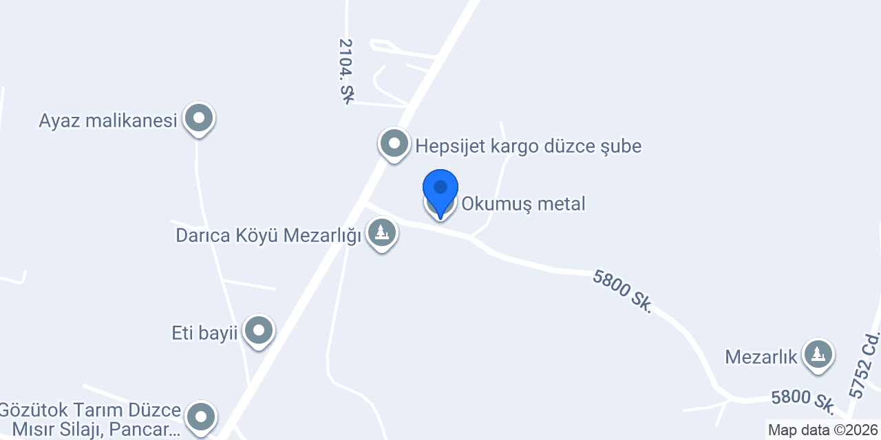 Okumuş metal konumu