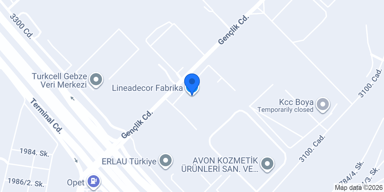 Lineadecor Fabrika konumu