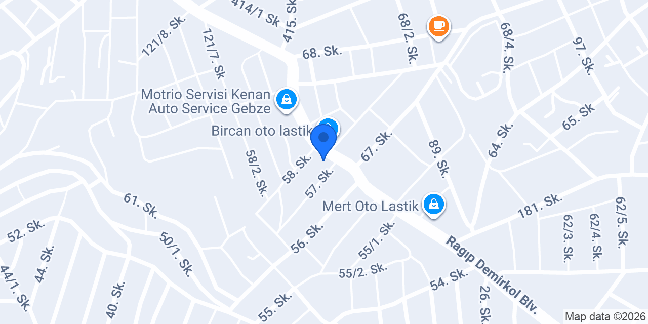 Sinan oto Servis konumu