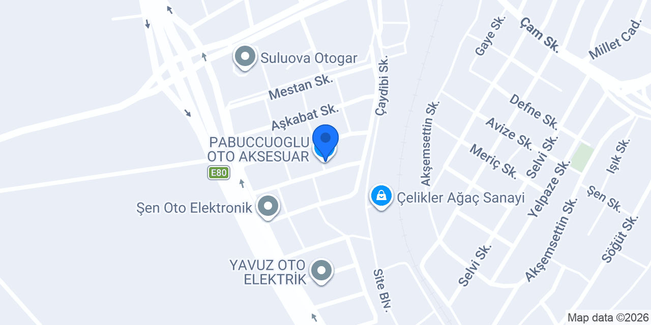 PABUCCUOGLU OTO AKSESUAR konumu