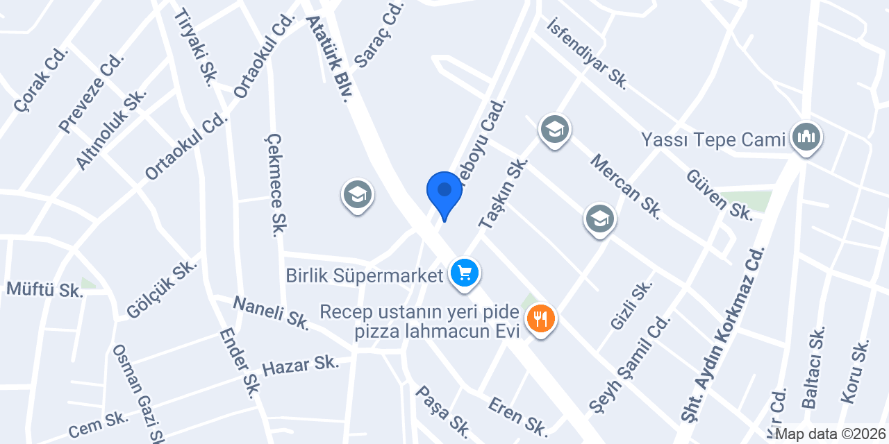 Bilgi Kitap Kırtasiye konumu