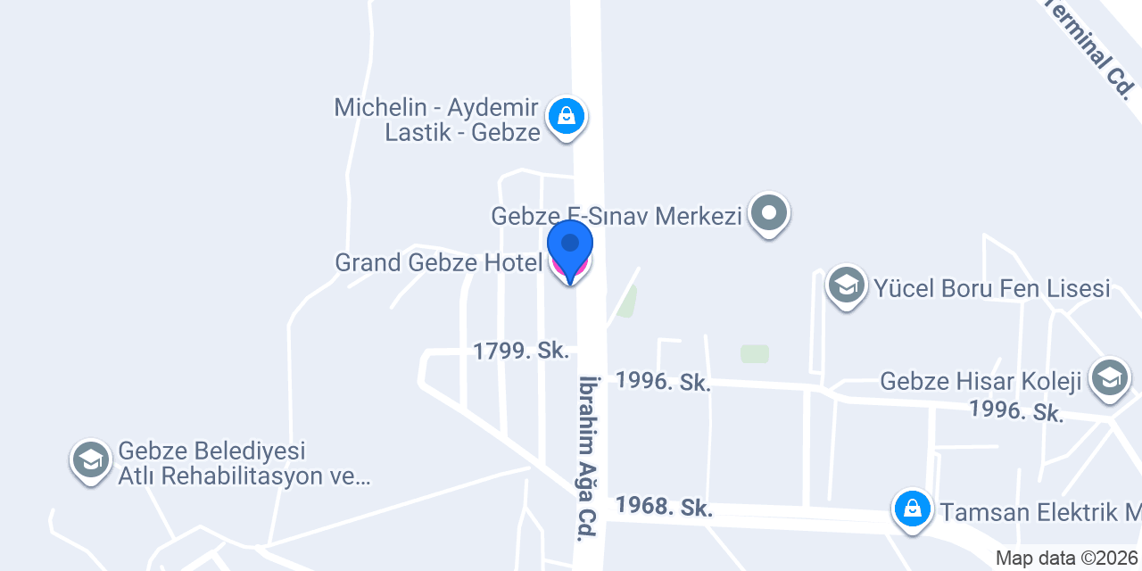 Grand Gebze Hotel konumu
