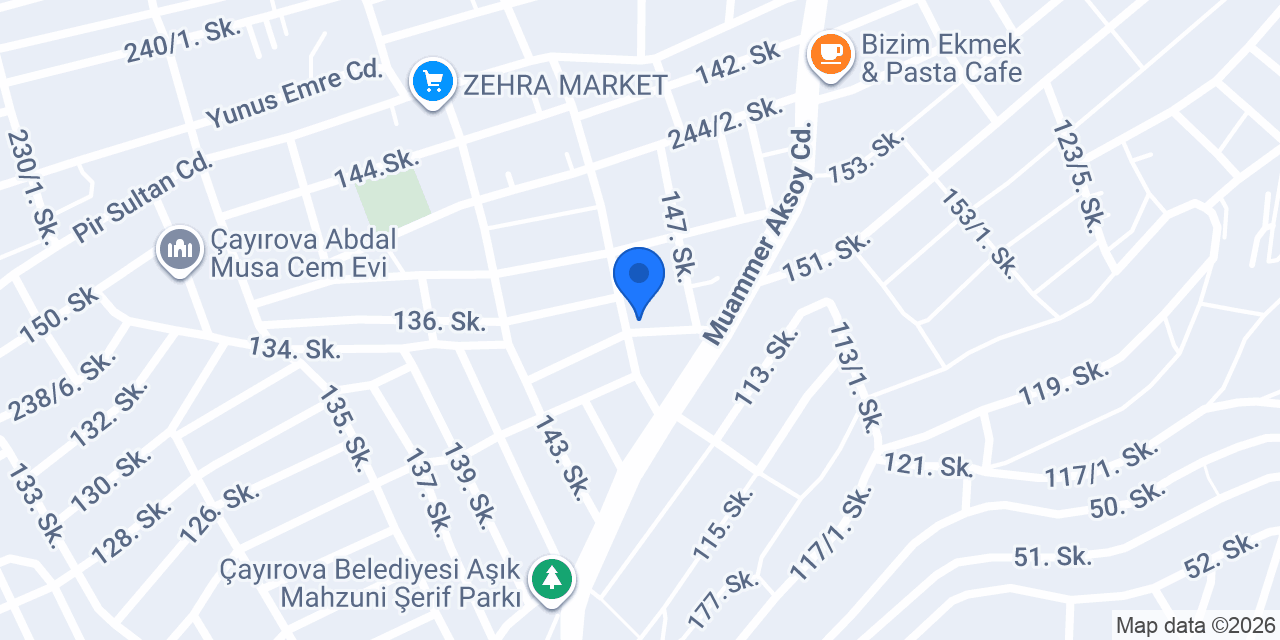 Berilas Çeyiz Terzi konumu