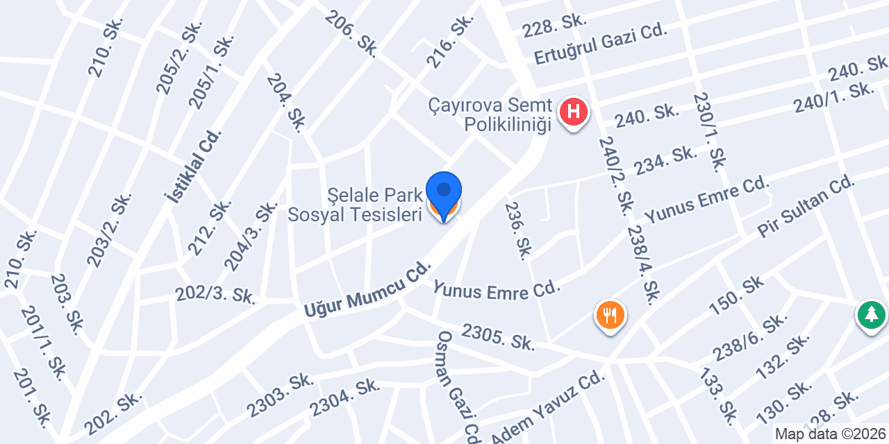 Şelale Park Sosyal Tesisleri konumu