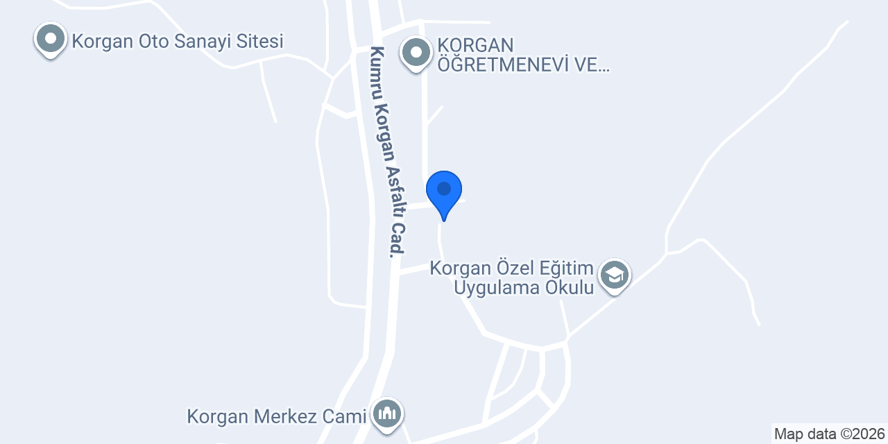 Korgan İlkokulu konumu