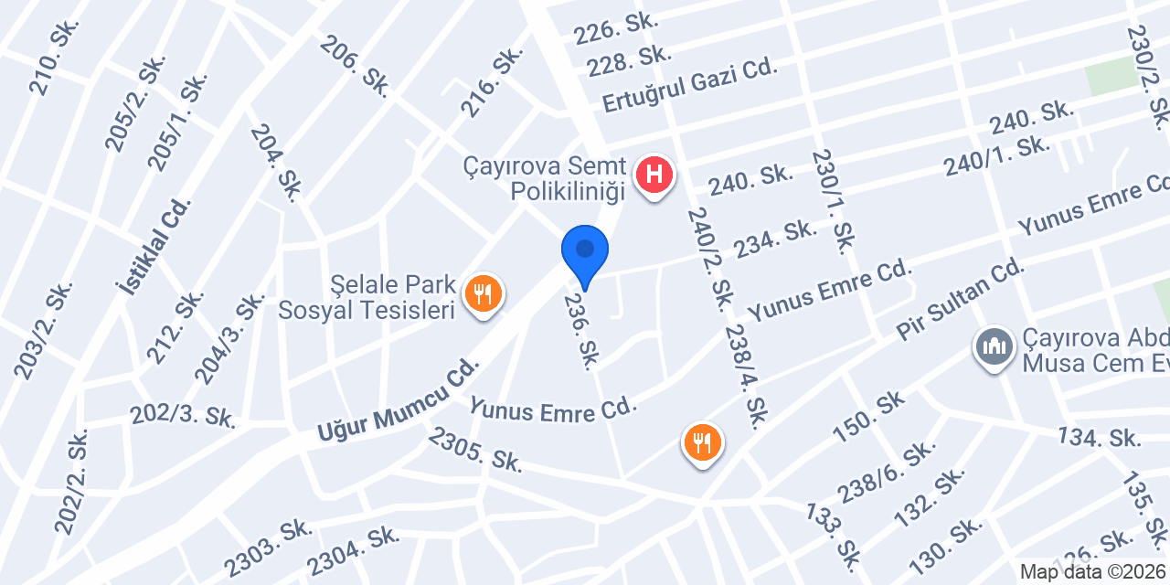 Samet Oto Elektrik konumu