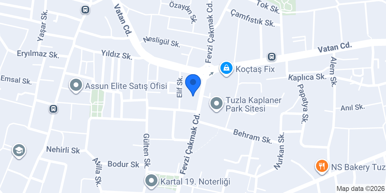Batur Kuaför konumu