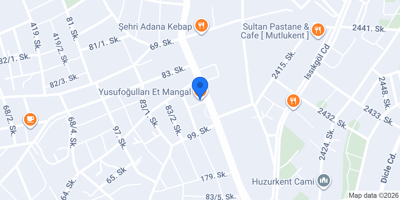 Yusufoğulları Et Mangal konumu