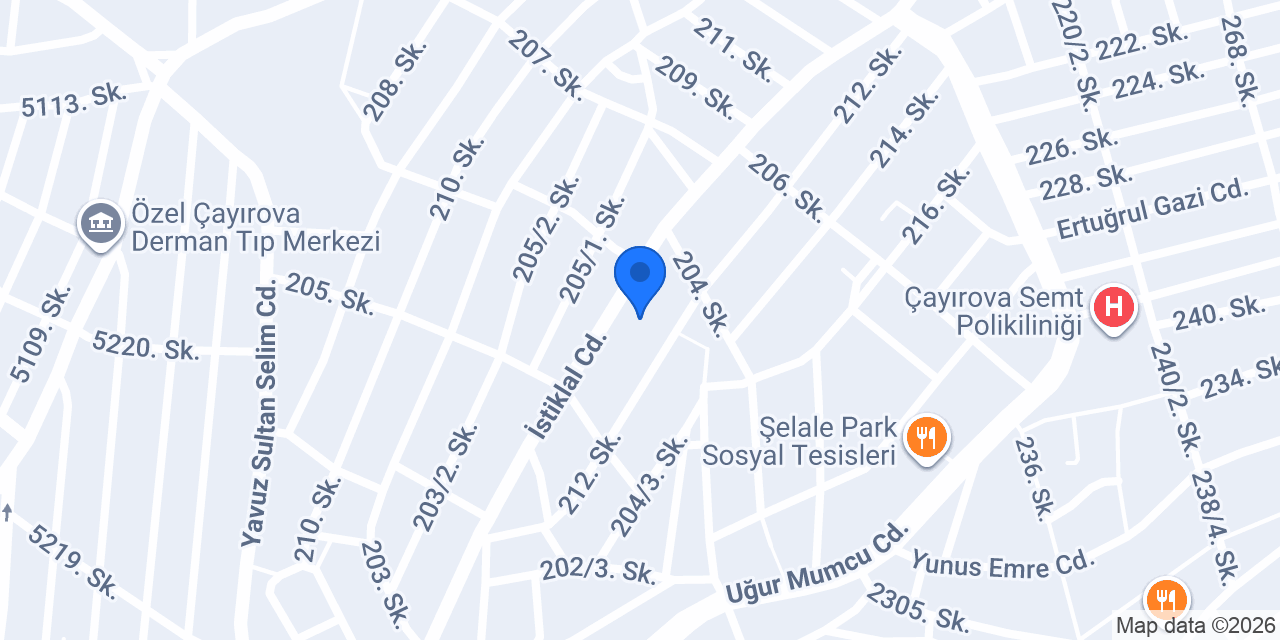 HEDEF OTOLASTİK ÇAYIROVA konumu