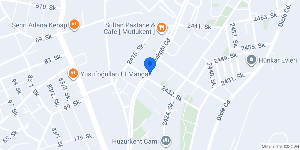 Yönder Kurs Mutlukent konumu