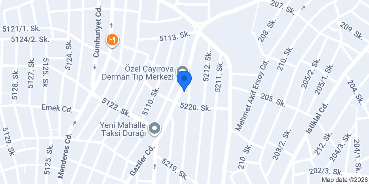 Çayirova Cücük Döner konumu