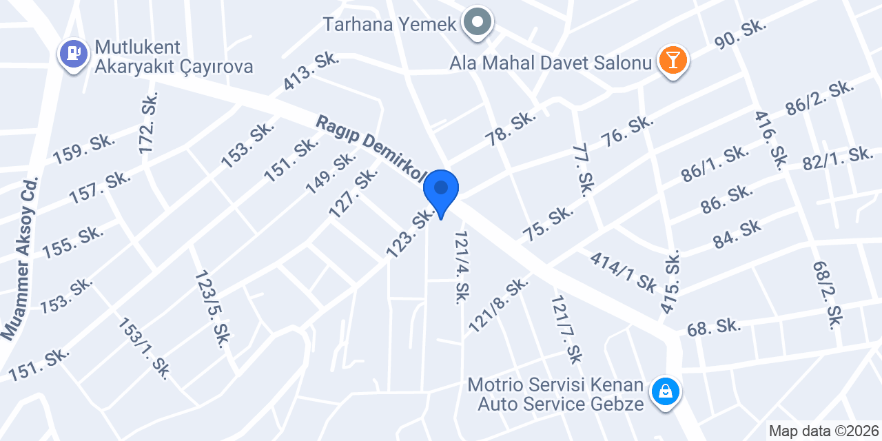 ÇAYIROVA LASTİK VE YOL YARDIM konumu