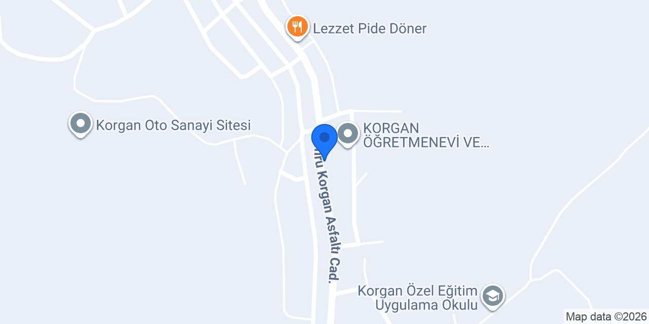 Korgan çiçekçilik konumu