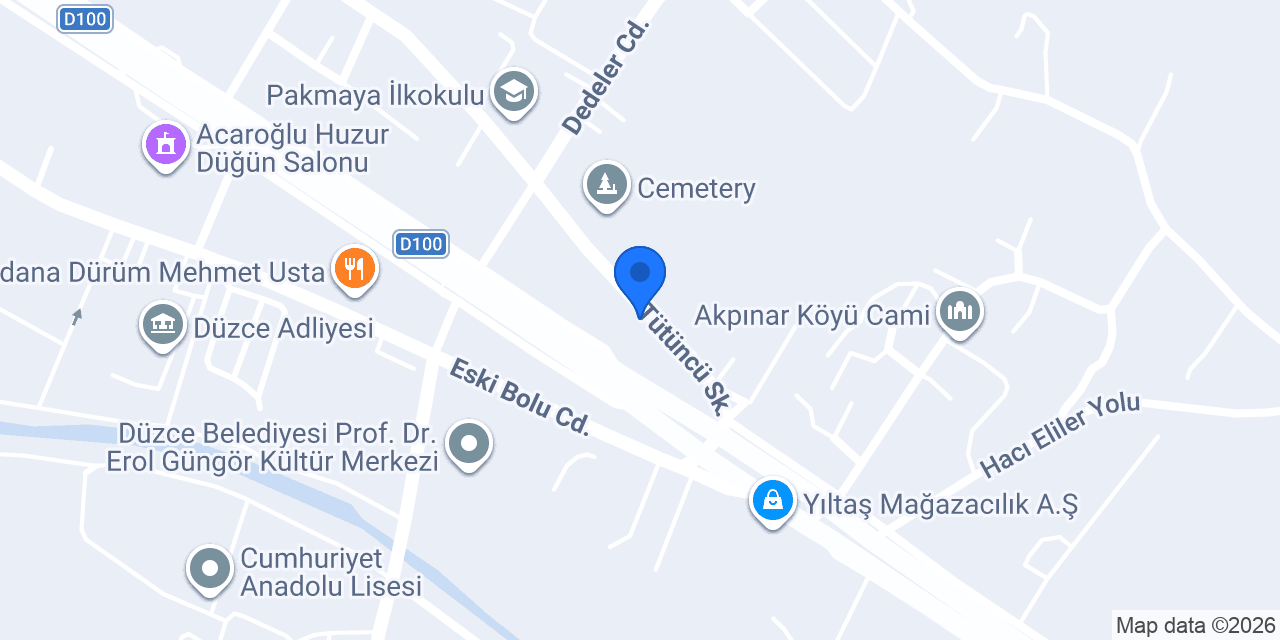 DÜZCE GÜL TİCARET GIDA SAN.LTD.ŞTİ. konumu