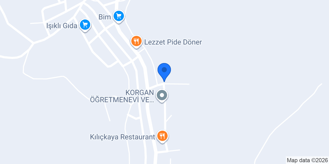 Korgan Lisesi konumu