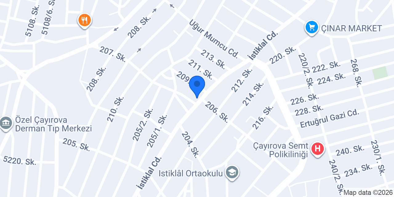 Güner Motor konumu