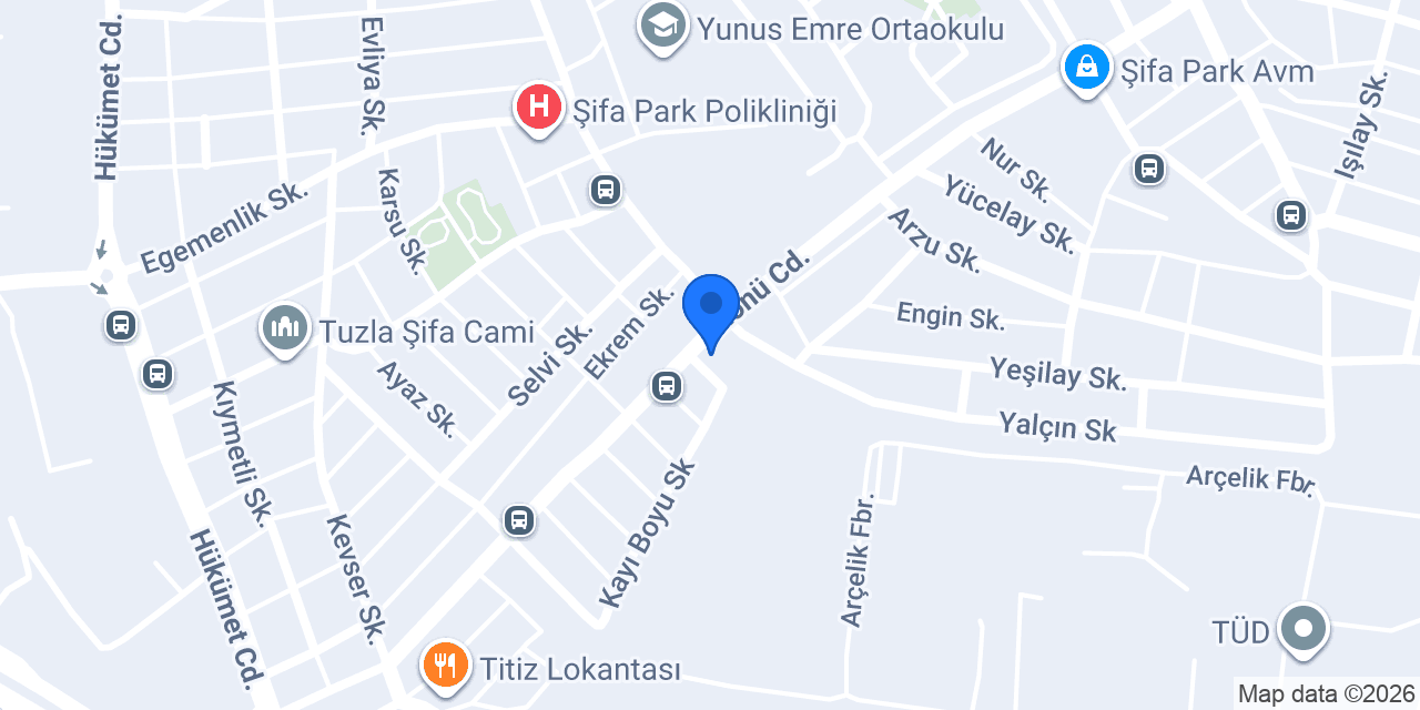 Tuzla Şifa Şehit Erdoğan Komut ASM konumu